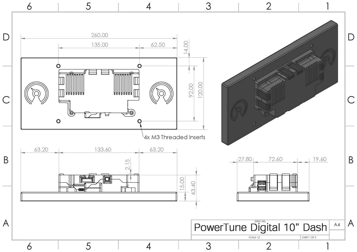 PowerTune Digital Ultrawide Dash Display V5