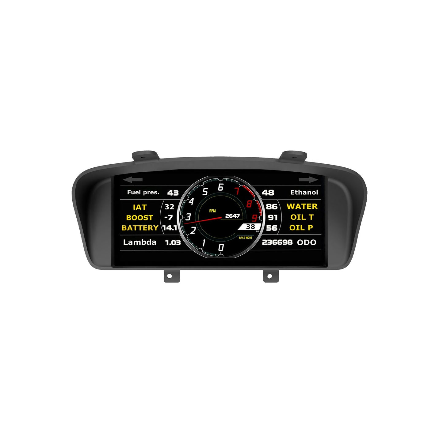 Powertune Digital Ultrawide Dash Recessed Cluster Mount (display sold separately)