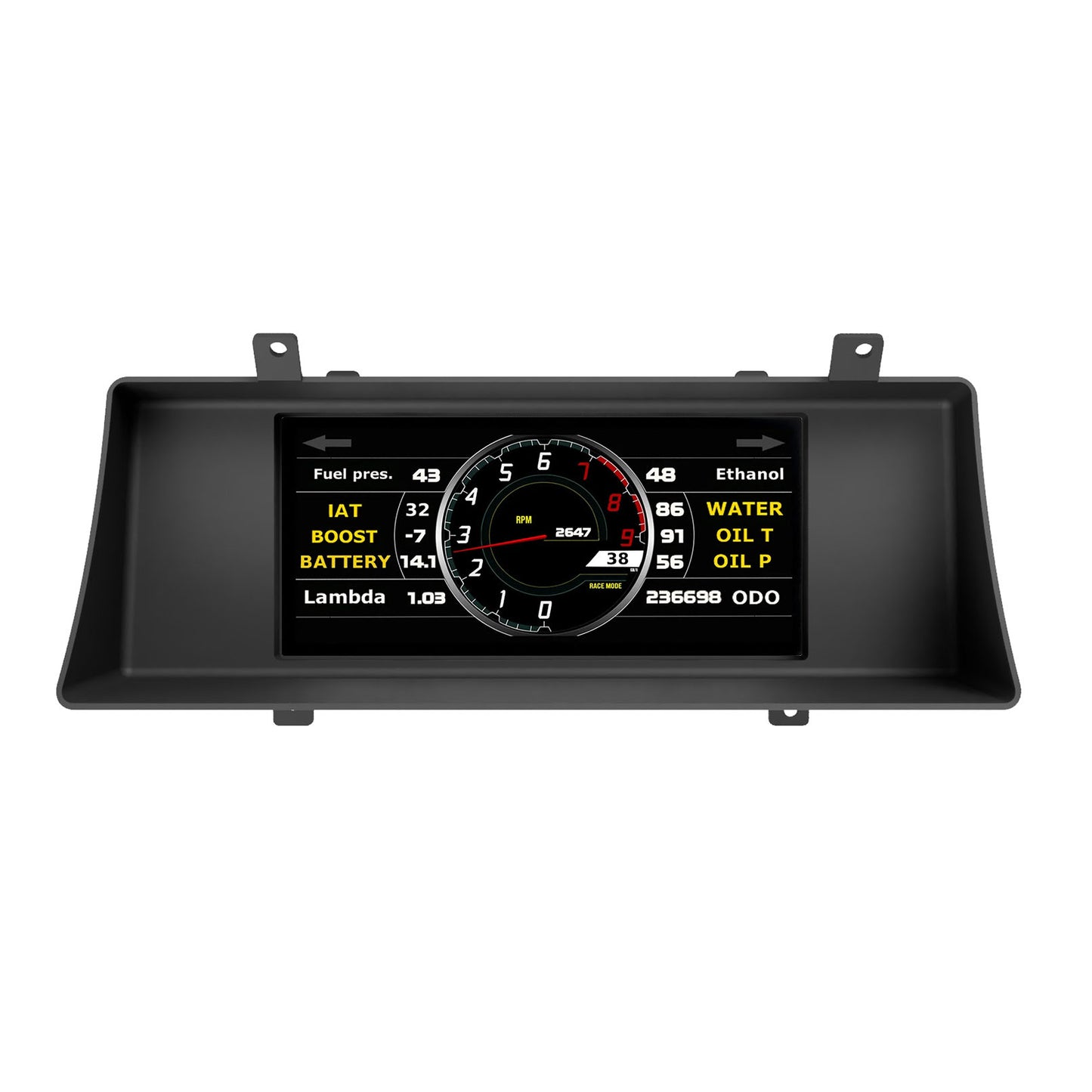 Powertune Digital Ultrawide Dash Recessed Cluster Mount (display sold separately)