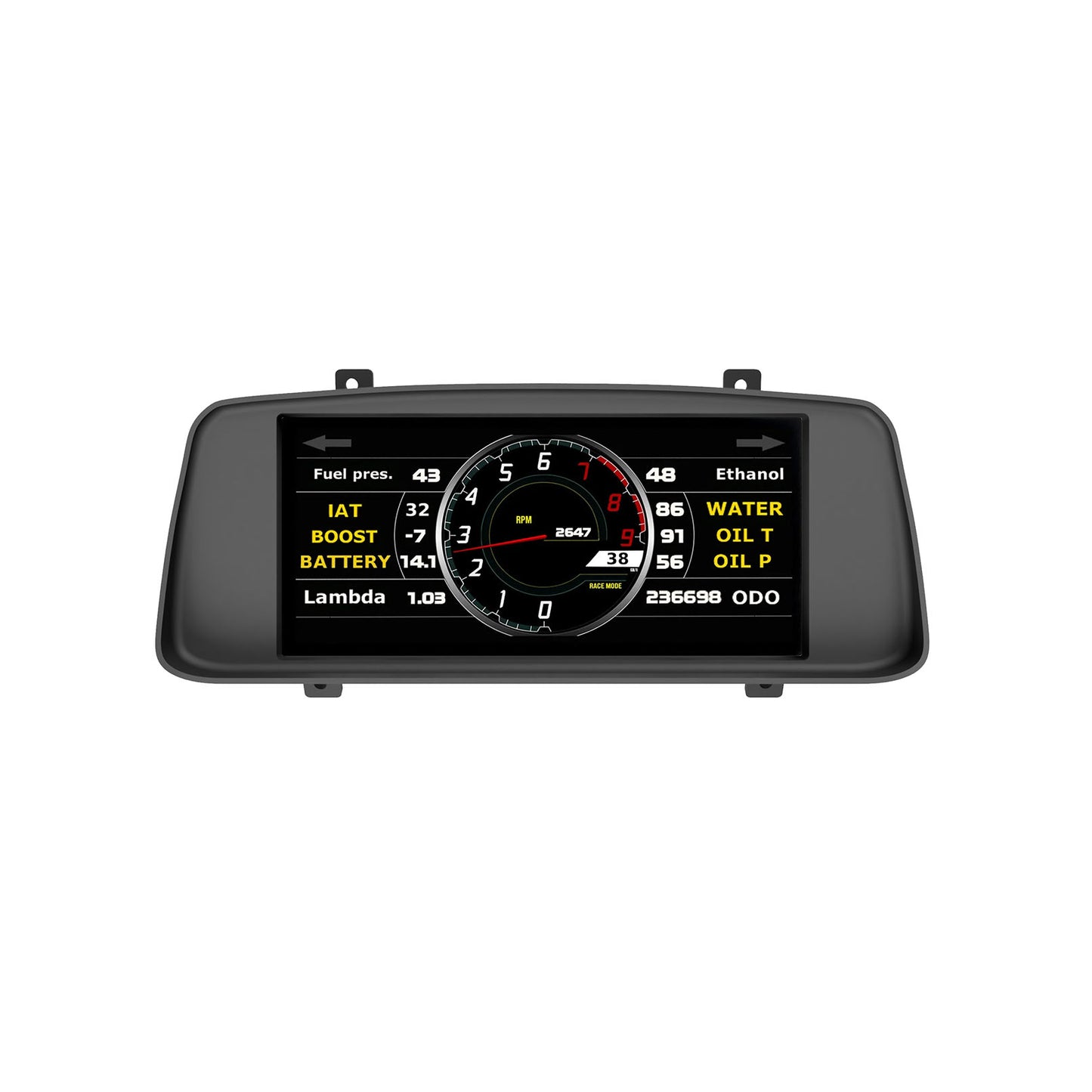 Powertune Digital Ultrawide Dash Recessed Cluster Mount (display sold separately)