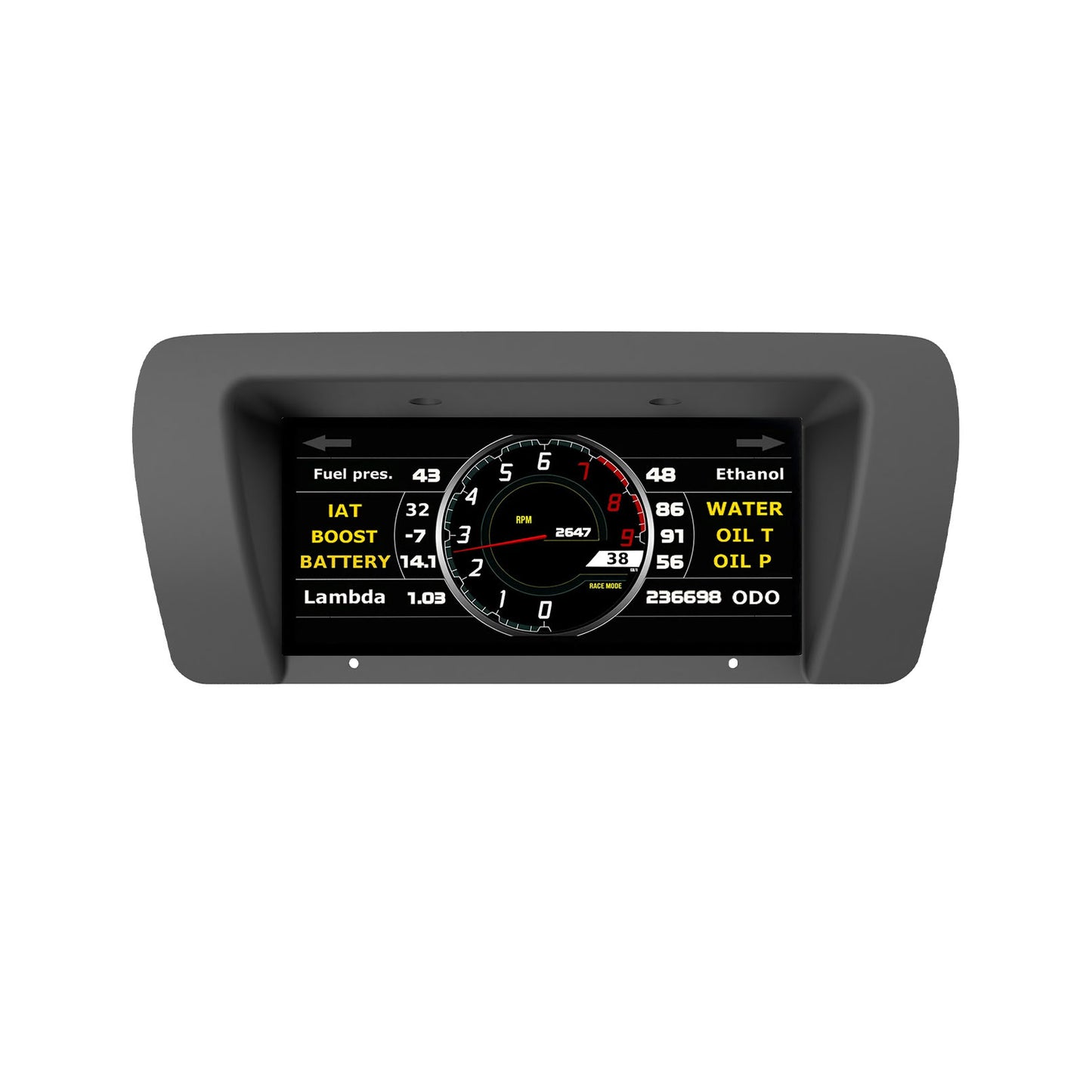 Powertune Digital Ultrawide Dash Recessed Cluster Mount (display sold separately)
