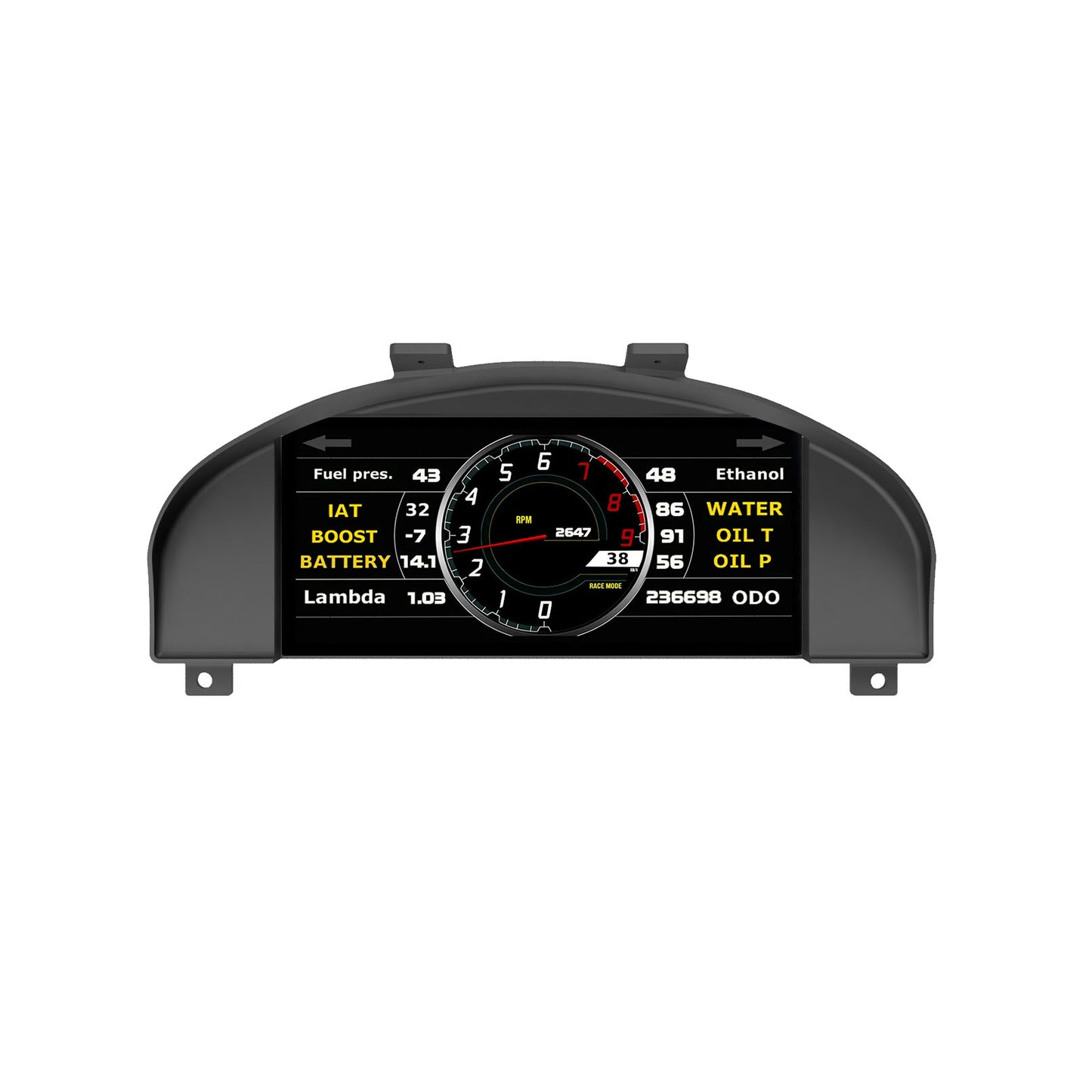Powertune Digital Ultrawide Dash Recessed Cluster Mount (display sold separately)