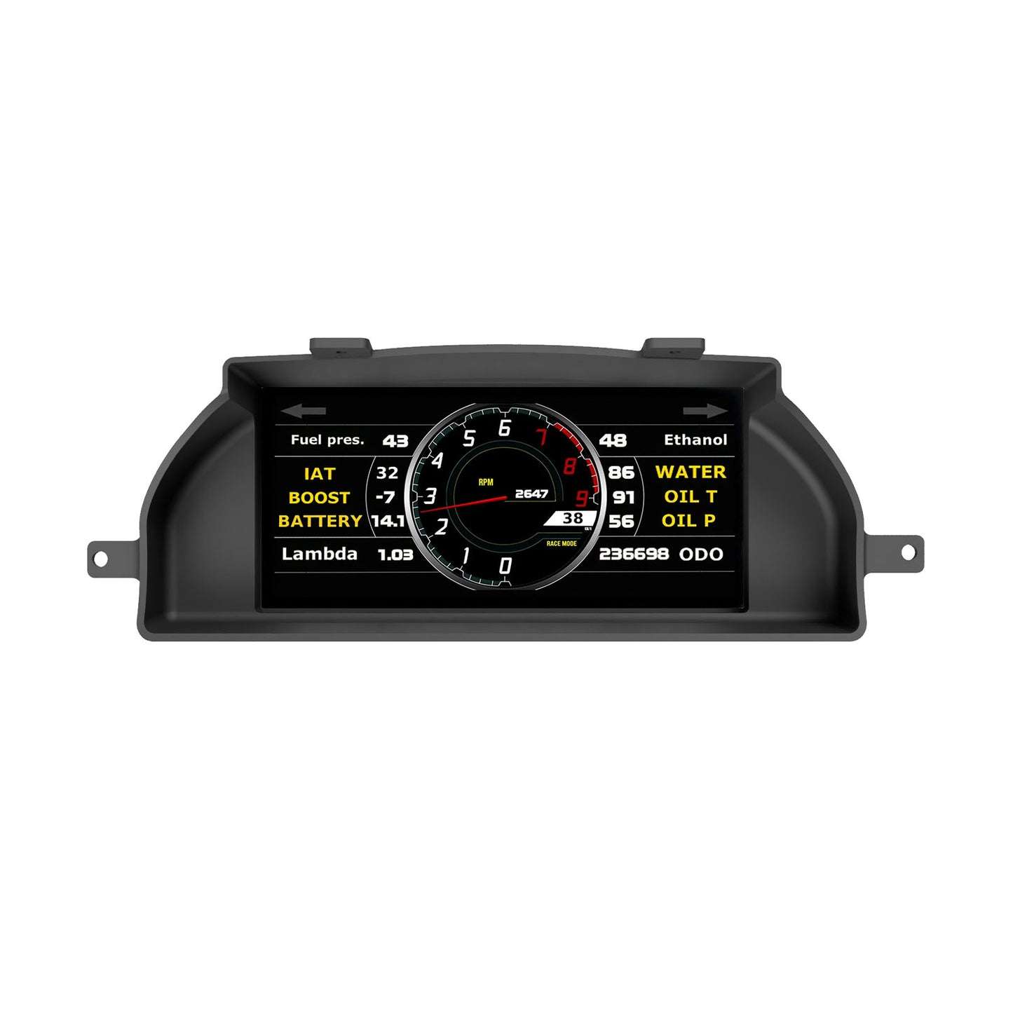 Powertune Digital Ultrawide Dash Recessed Cluster Mount (display sold separately)