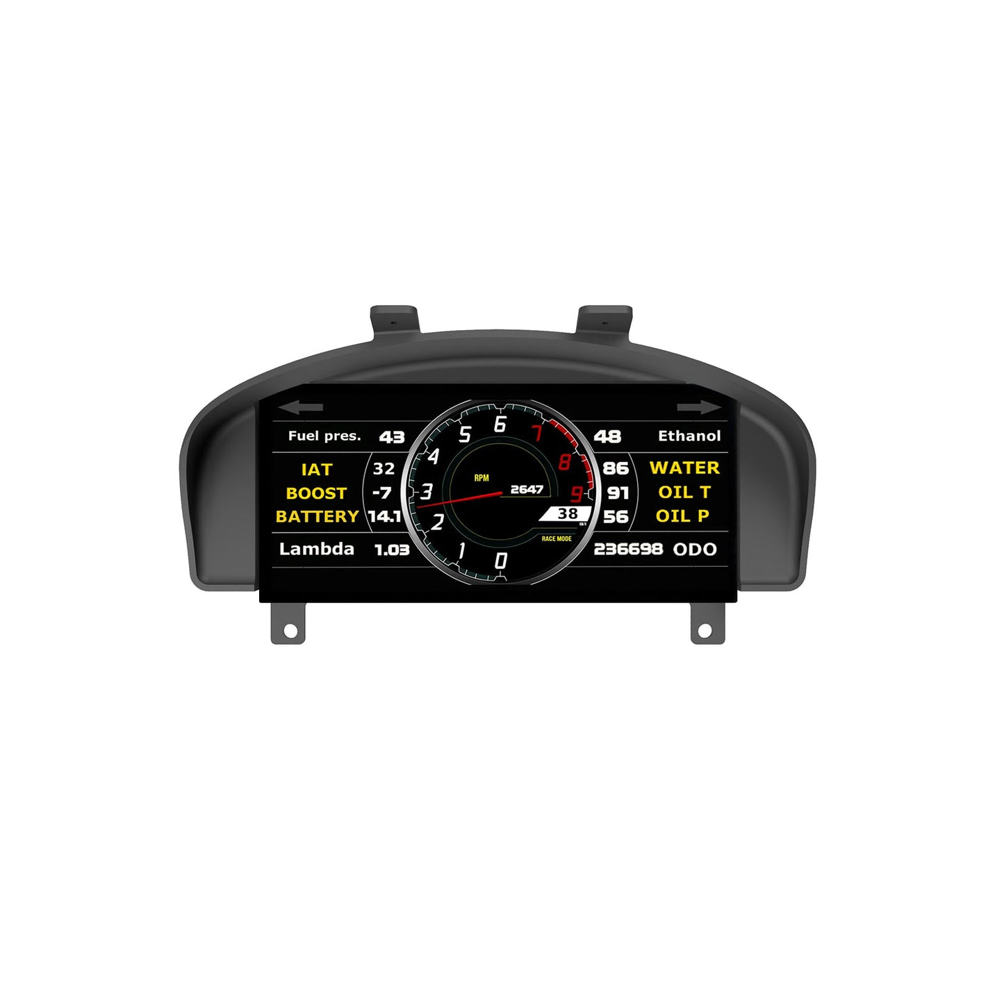 Powertune Digital Ultrawide Dash Recessed Cluster Mount (display sold separately)
