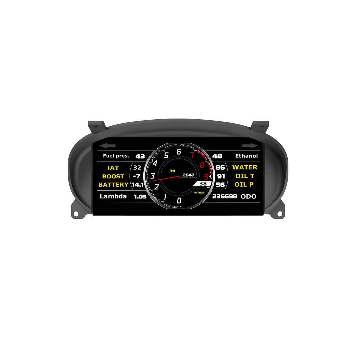 Powertune Digital Ultrawide Dash Recessed Cluster Mount (display sold separately)