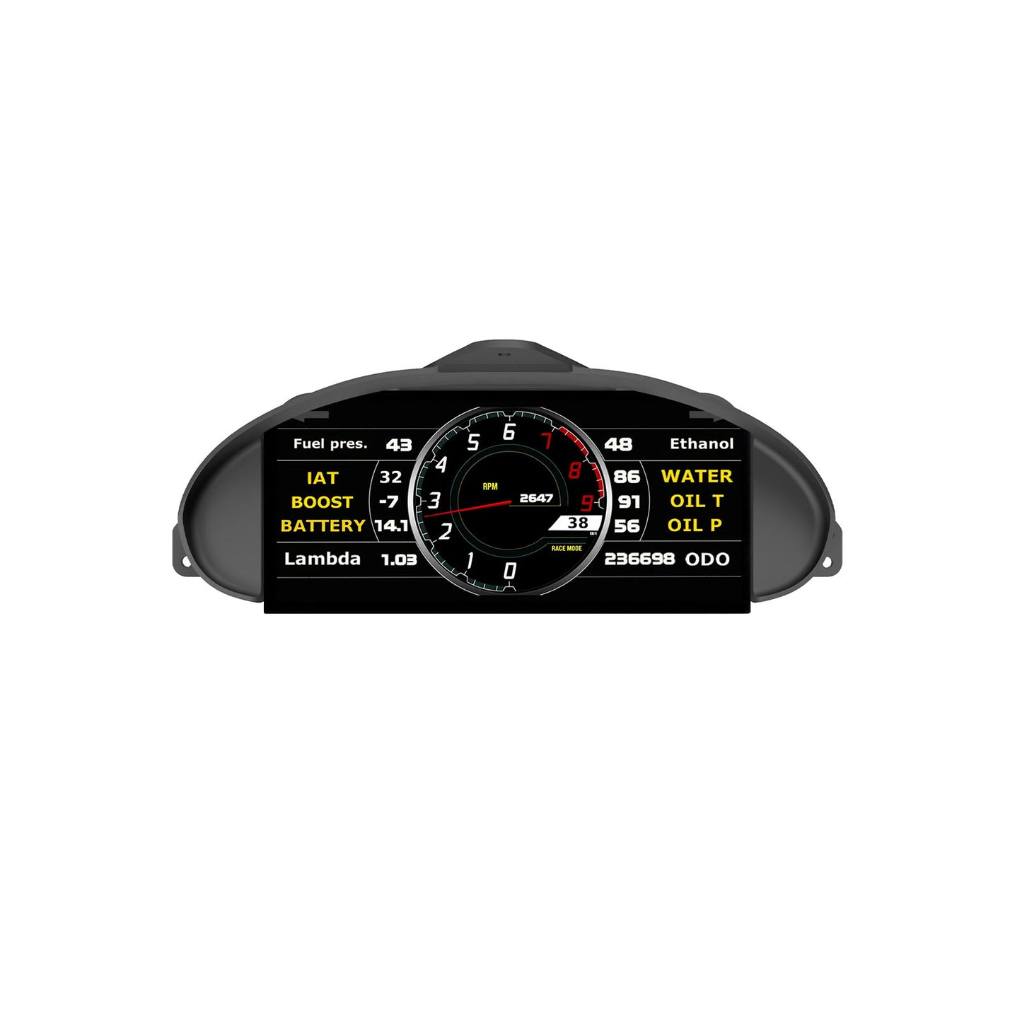 Powertune Digital Ultrawide Dash Recessed Cluster Mount (display sold separately)