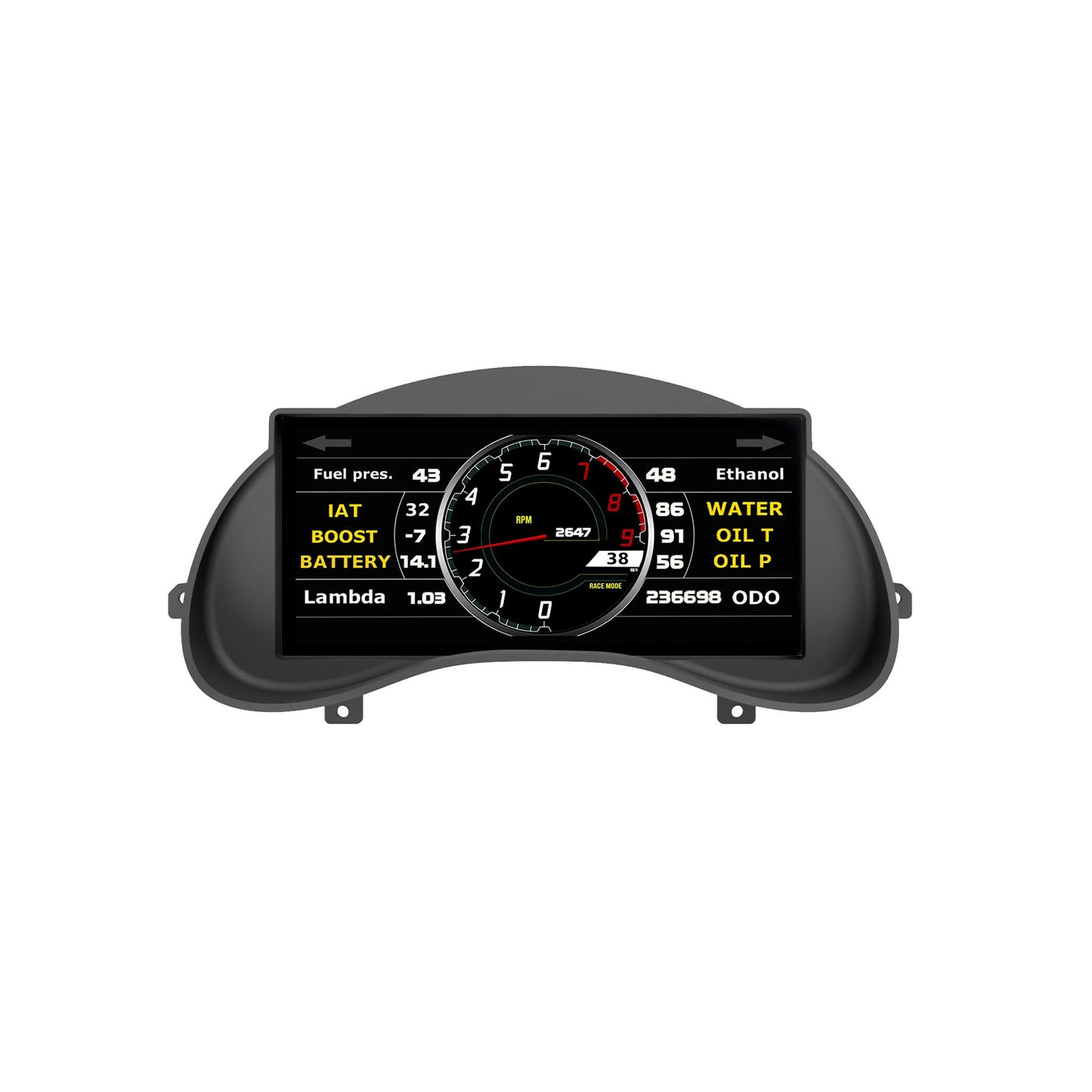 Powertune Digital Ultrawide Dash Recessed Cluster Mount (display sold separately)