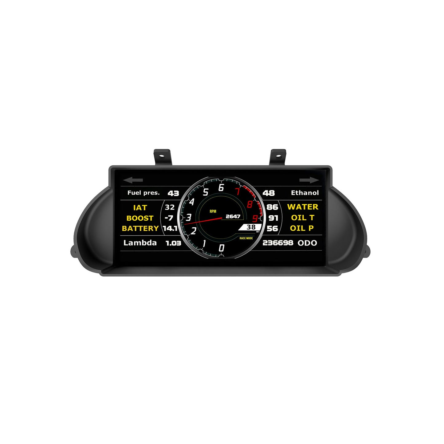 Powertune Digital Ultrawide Dash Recessed Cluster Mount (display sold separately)
