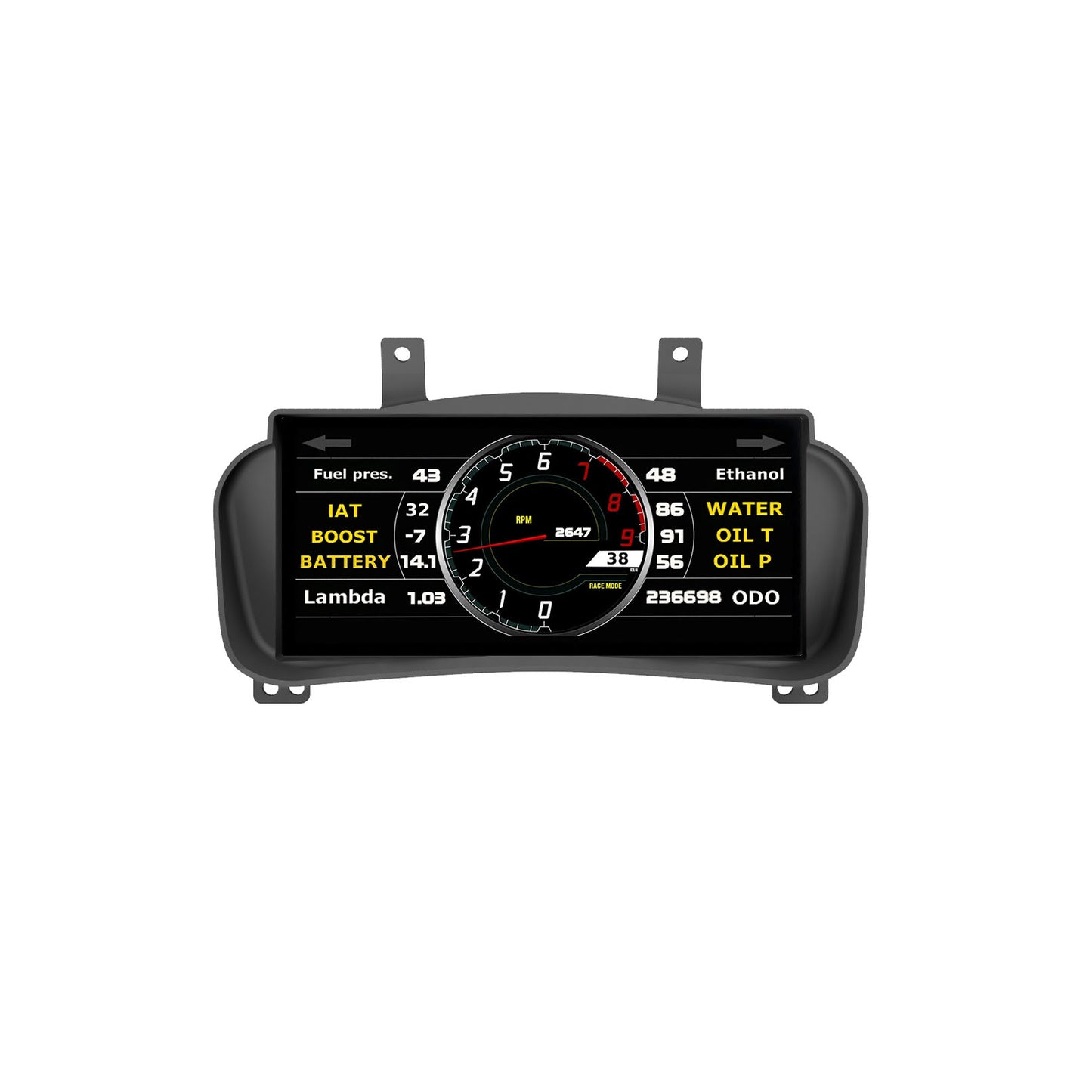 Powertune Digital Ultrawide Dash Recessed Cluster Mount (display sold separately)
