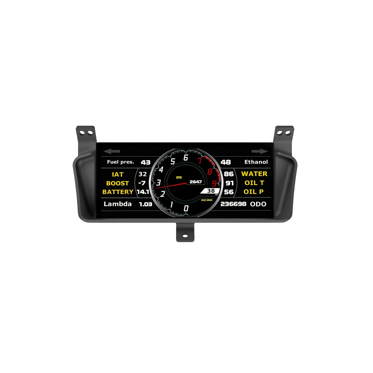 Powertune Digital Ultrawide Dash Recessed Cluster Mount (display sold separately)