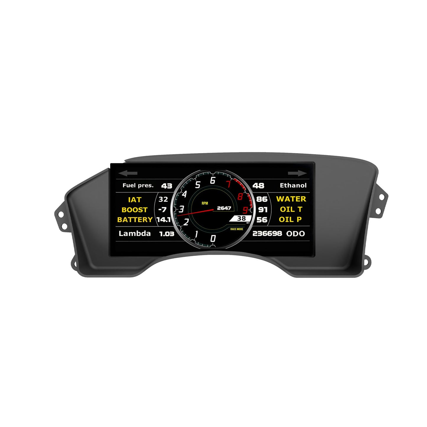 Powertune Digital Ultrawide Dash Recessed Cluster Mount (display sold separately)