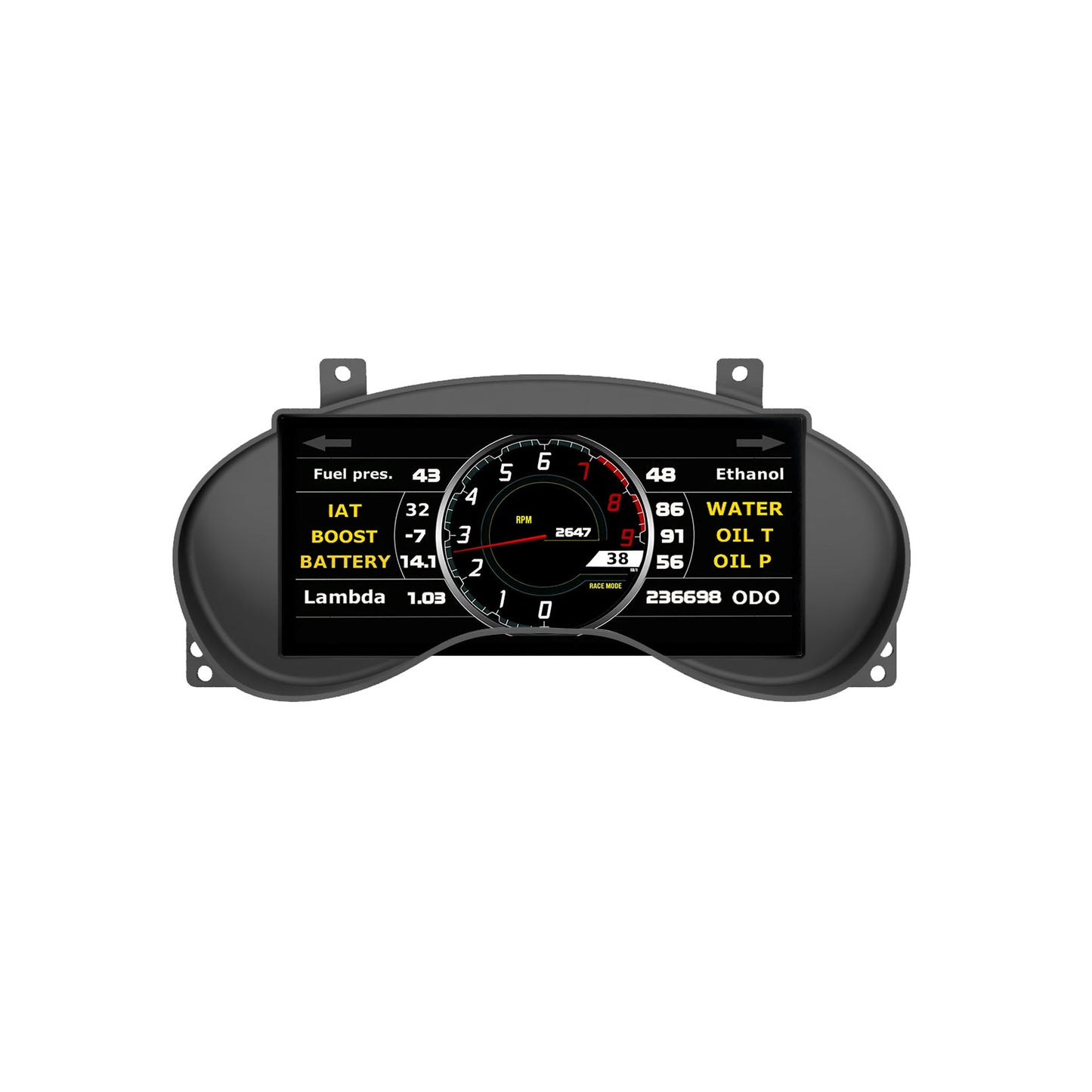 Powertune Digital Ultrawide Dash Recessed Cluster Mount (display sold separately)