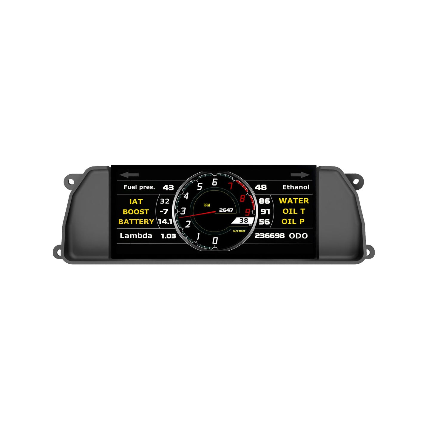 Powertune Digital Ultrawide Dash Recessed Cluster Mount (display sold separately)