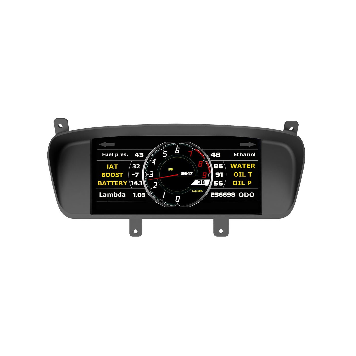 Powertune Digital Ultrawide Dash Recessed Cluster Mount (display sold separately)