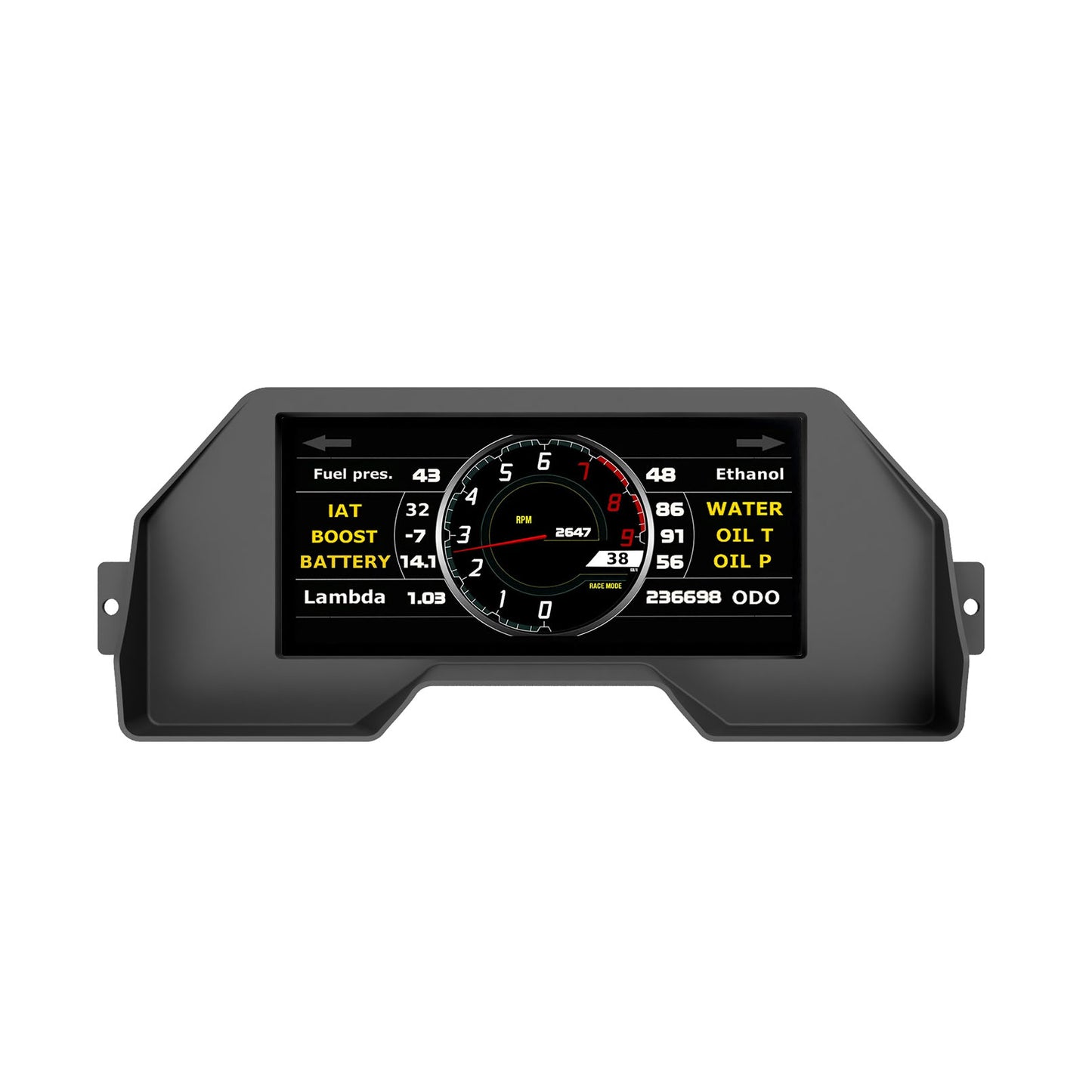 Powertune Digital Ultrawide Dash Recessed Cluster Mount (display sold separately)
