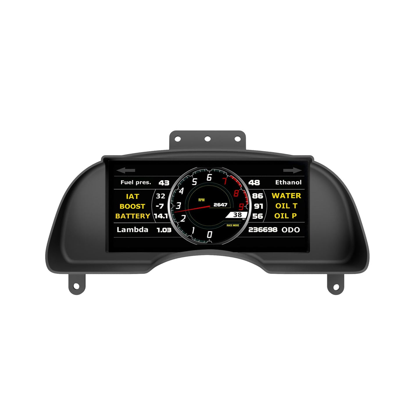 Powertune Digital Ultrawide Dash Recessed Cluster Mount (display sold separately)