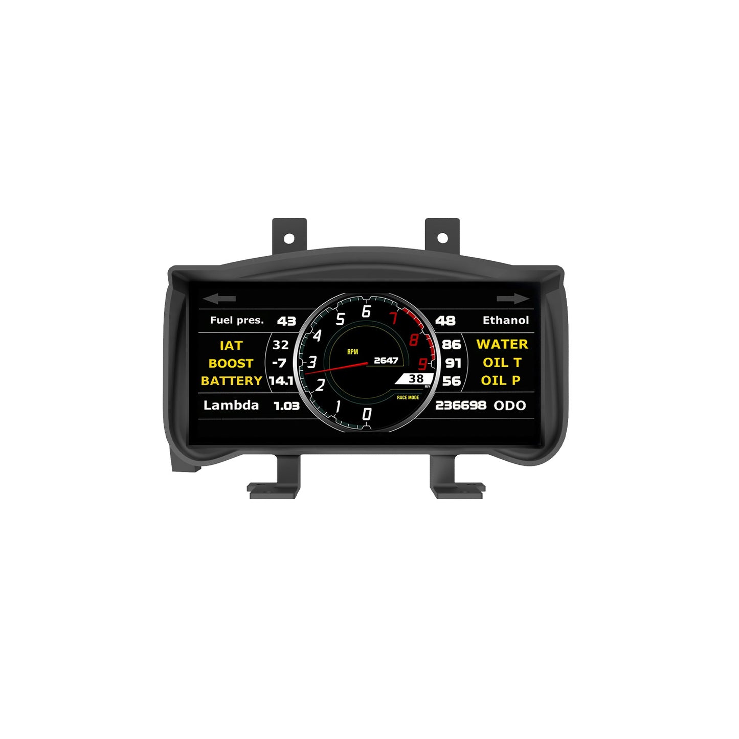 Powertune Digital Ultrawide Dash Recessed Cluster Mount (display sold separately)