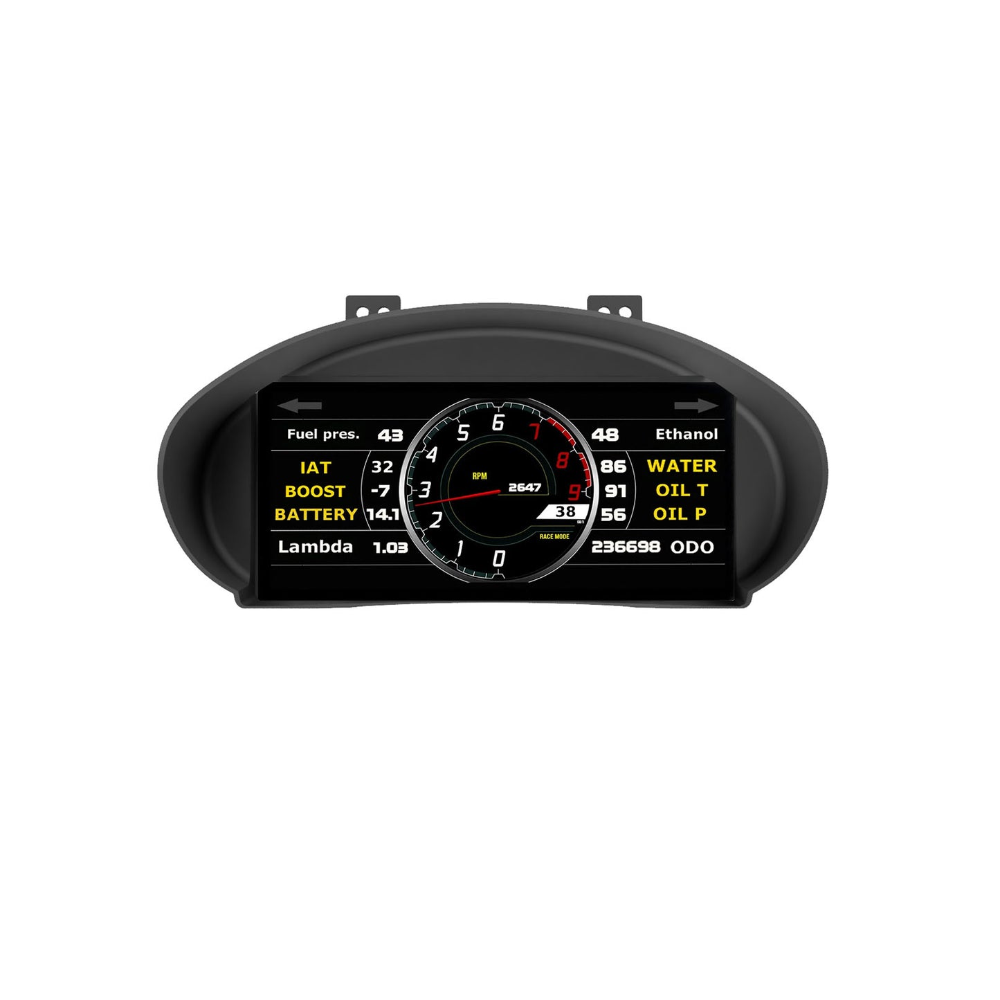 Powertune Digital Ultrawide Dash Recessed Cluster Mount (display sold separately)
