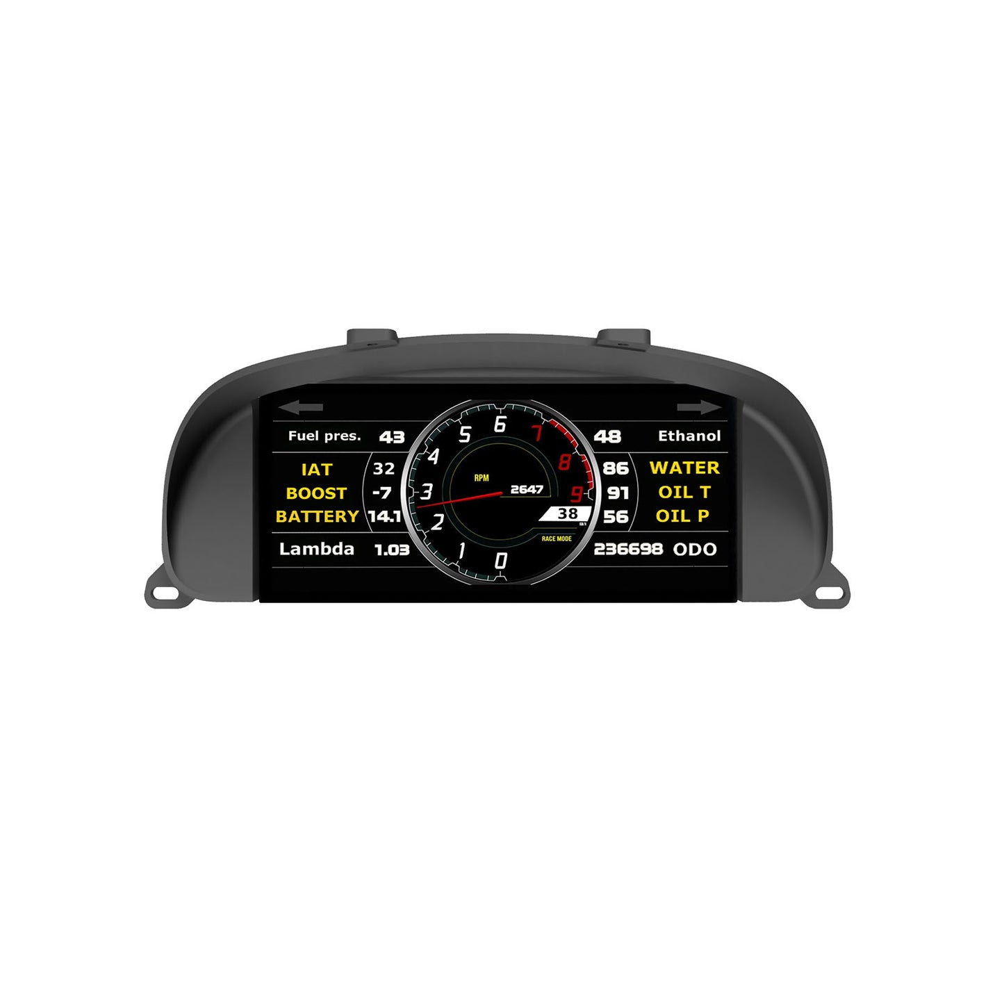 Powertune Digital Ultrawide Dash Recessed Cluster Mount (display sold separately)