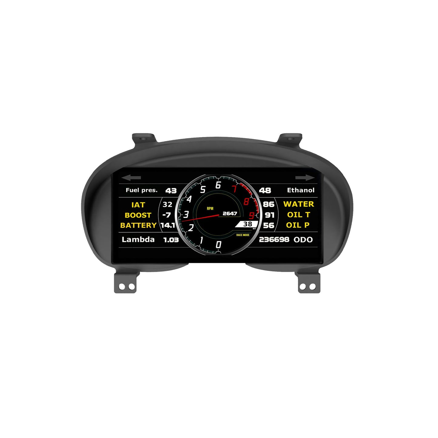 Powertune Digital Ultrawide Dash Recessed Cluster Mount (display sold separately)