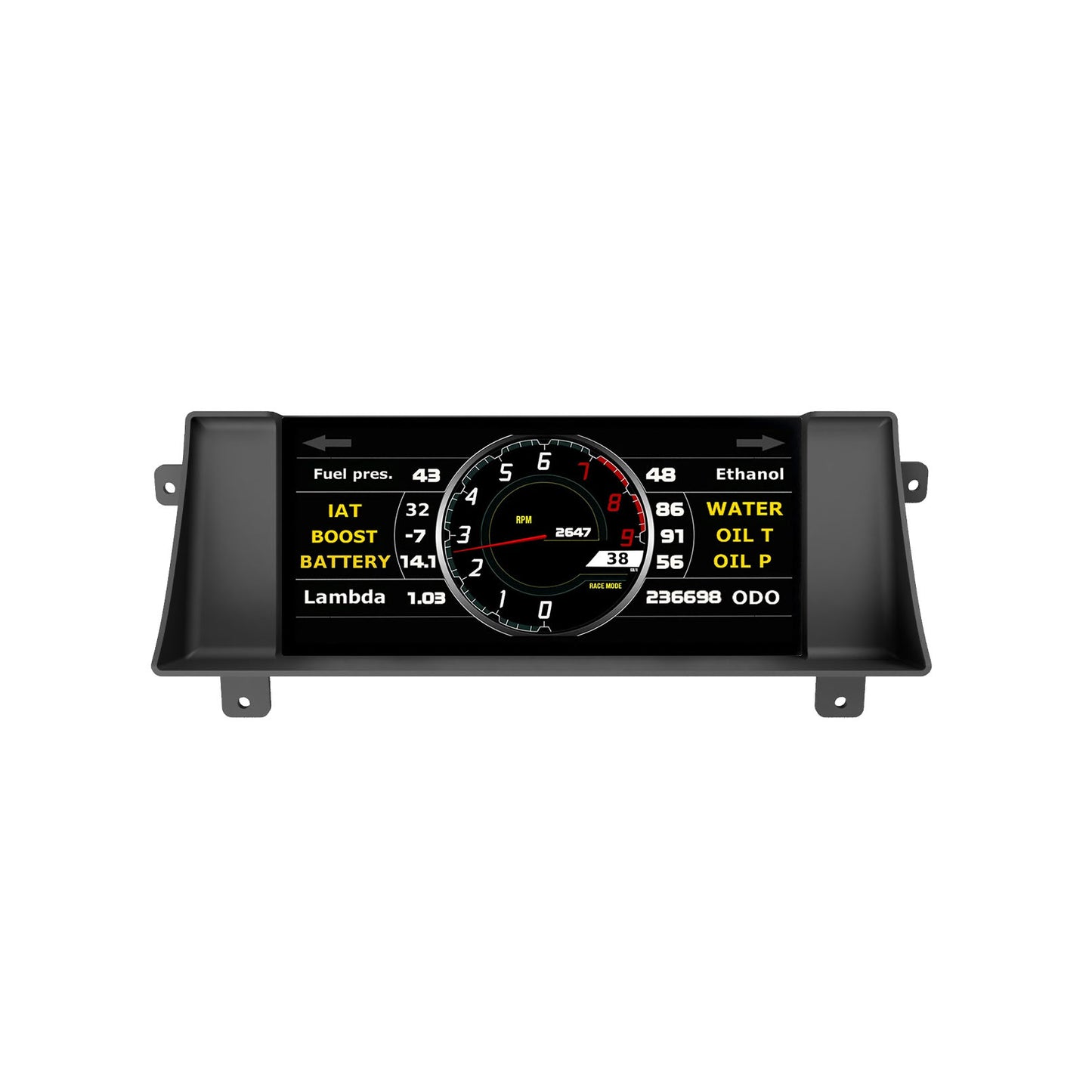 Powertune Digital Ultrawide Dash Recessed Cluster Mount (display sold separately)