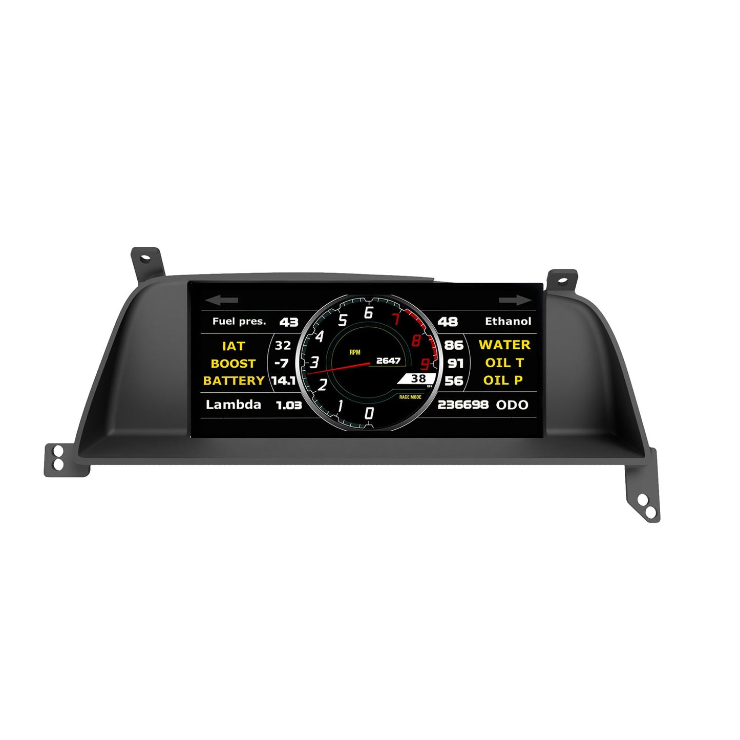 Powertune Digital Ultrawide Dash Recessed Cluster Mount (display sold separately)