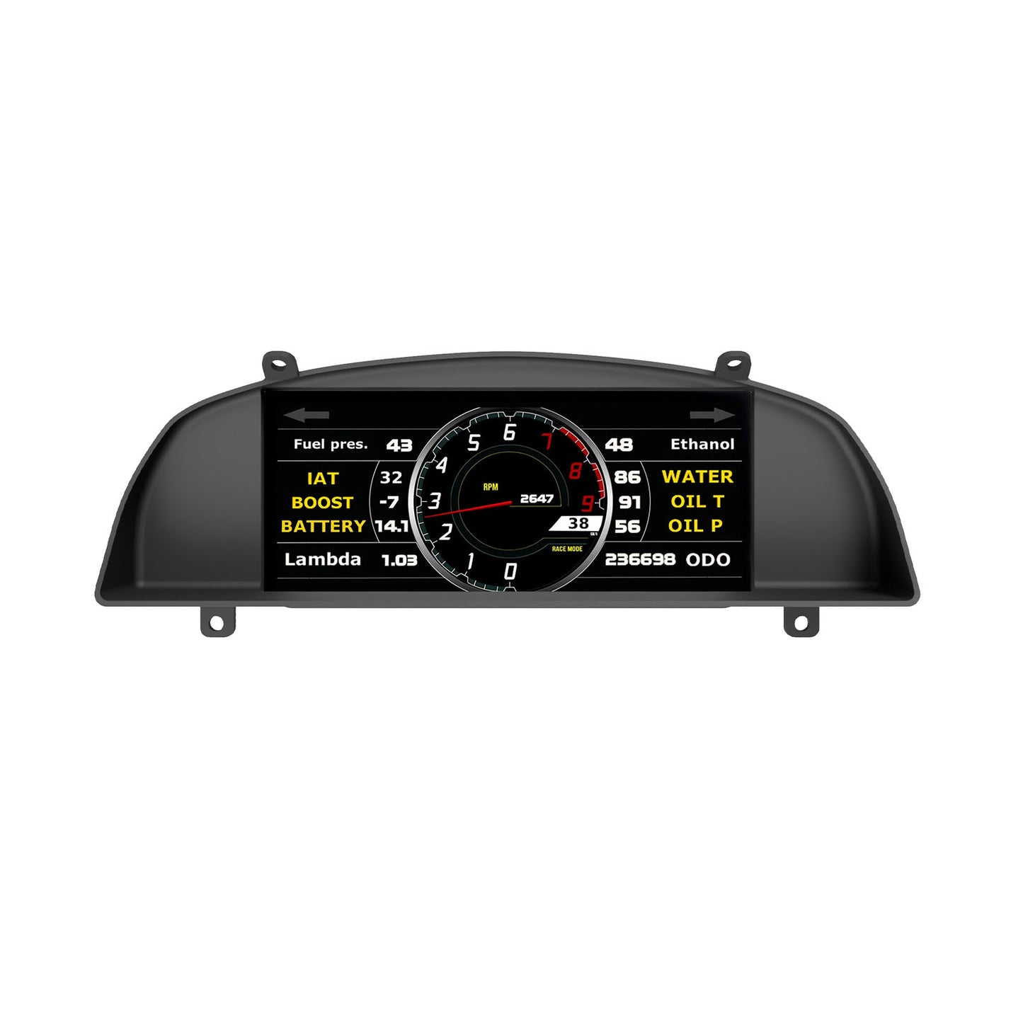 Powertune Digital Ultrawide Dash Recessed Cluster Mount (display sold separately)