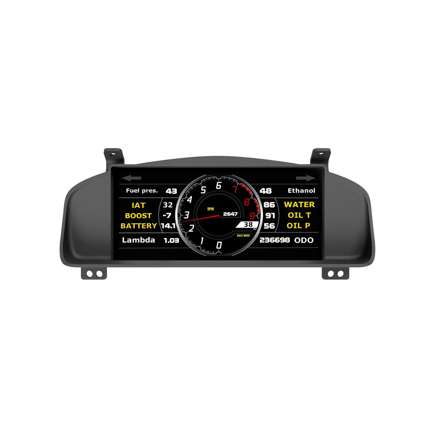 Powertune Digital Ultrawide Dash Recessed Cluster Mount (display sold separately)