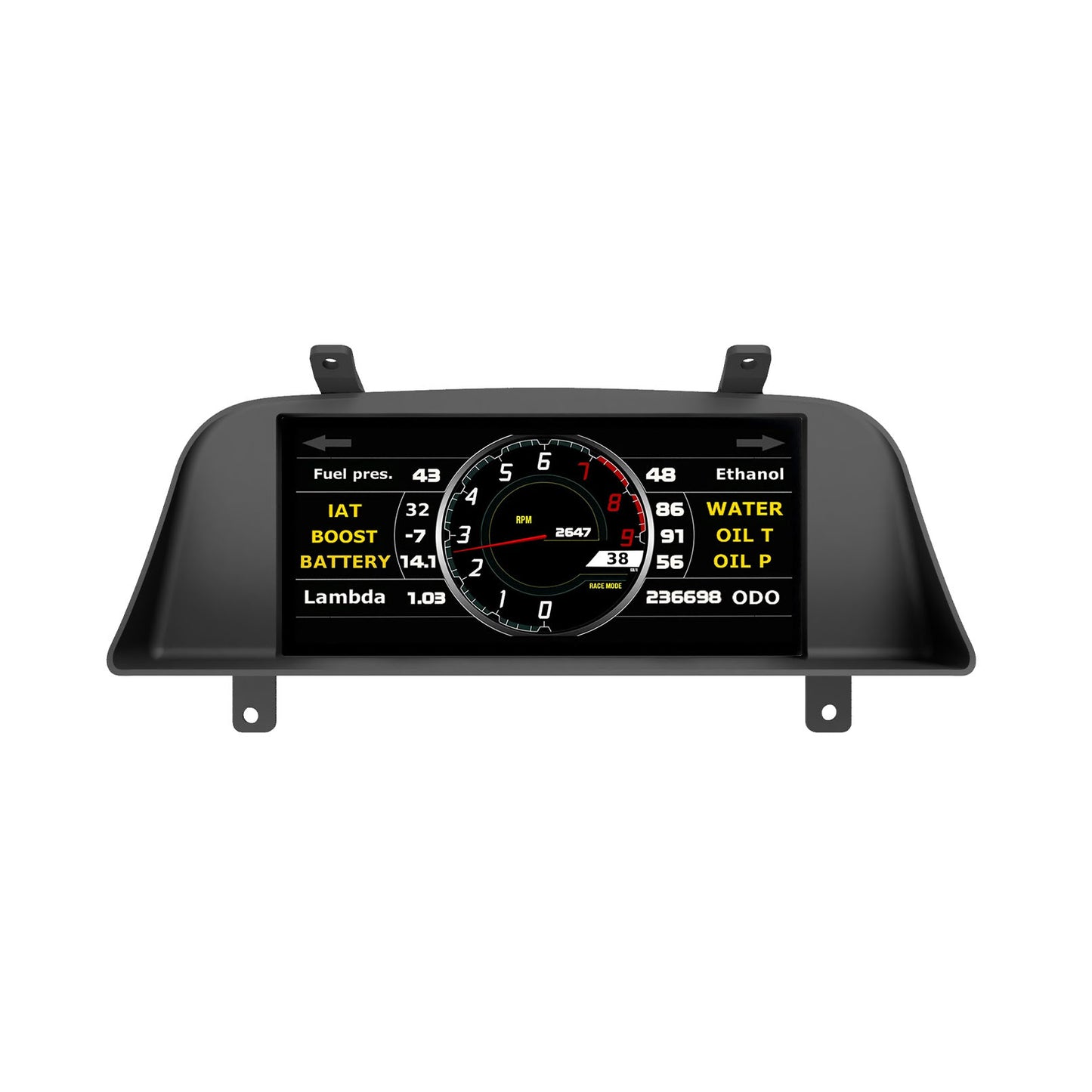 Powertune Digital Ultrawide Dash Recessed Cluster Mount (display sold separately)