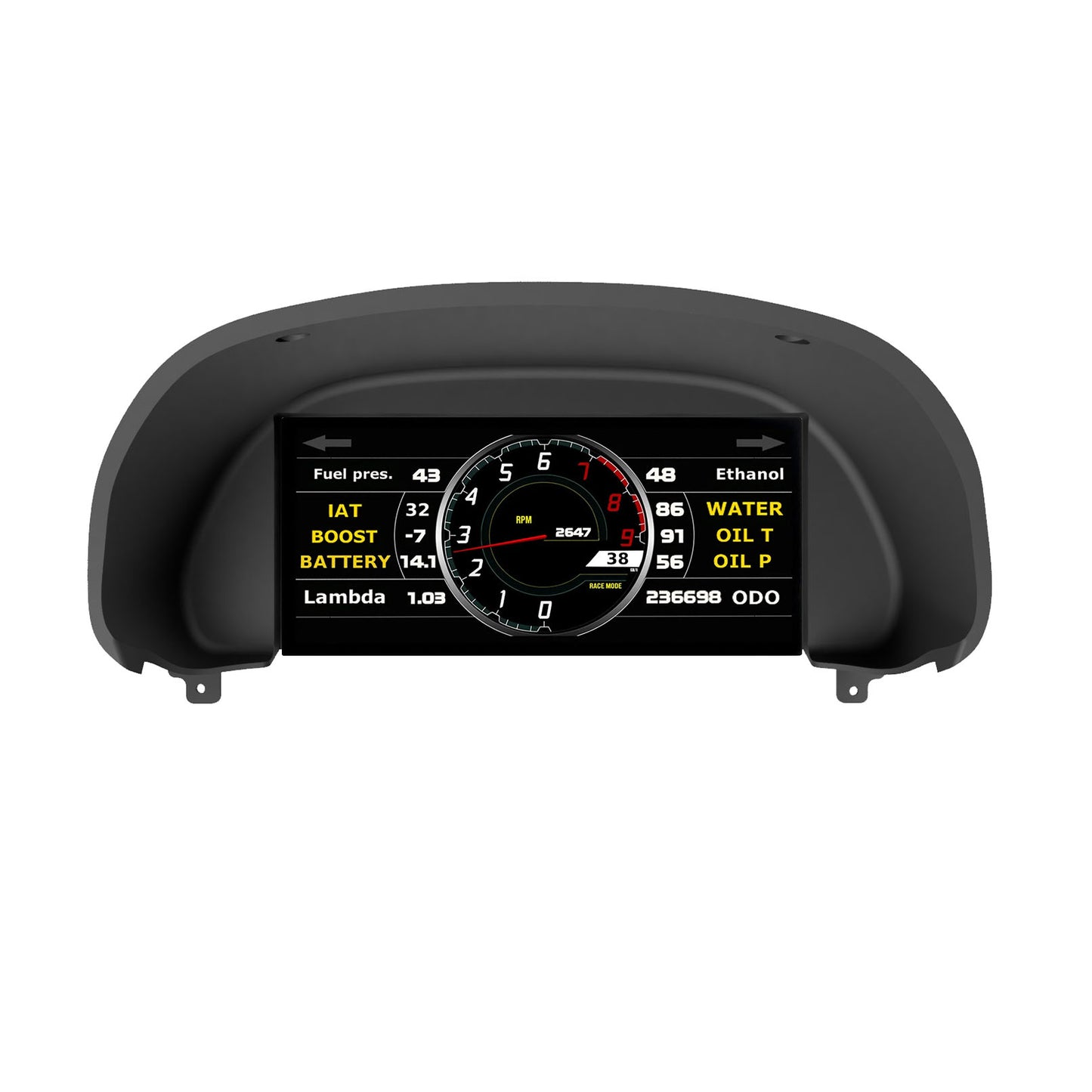 Powertune Digital Ultrawide Dash Recessed Cluster Mount (display sold separately)