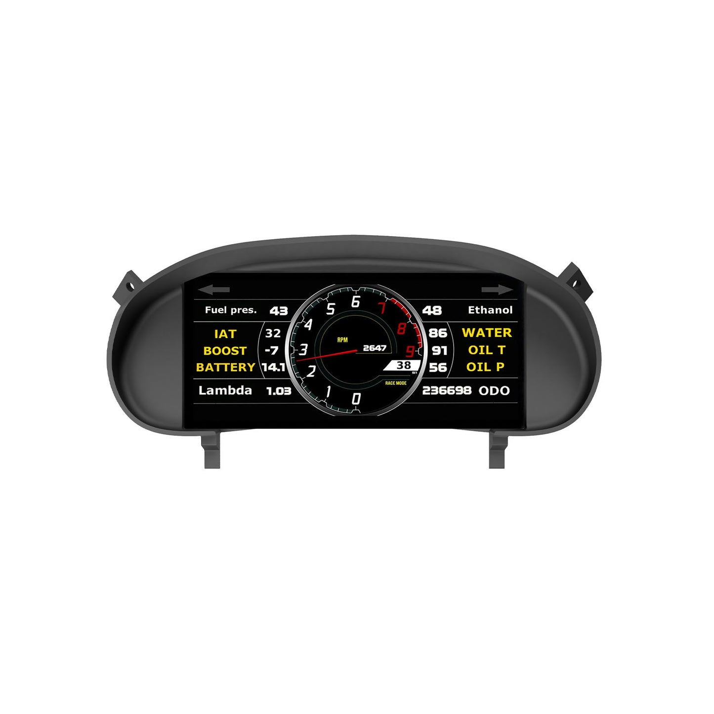 Powertune Digital Ultrawide Dash Recessed Cluster Mount (display sold separately)