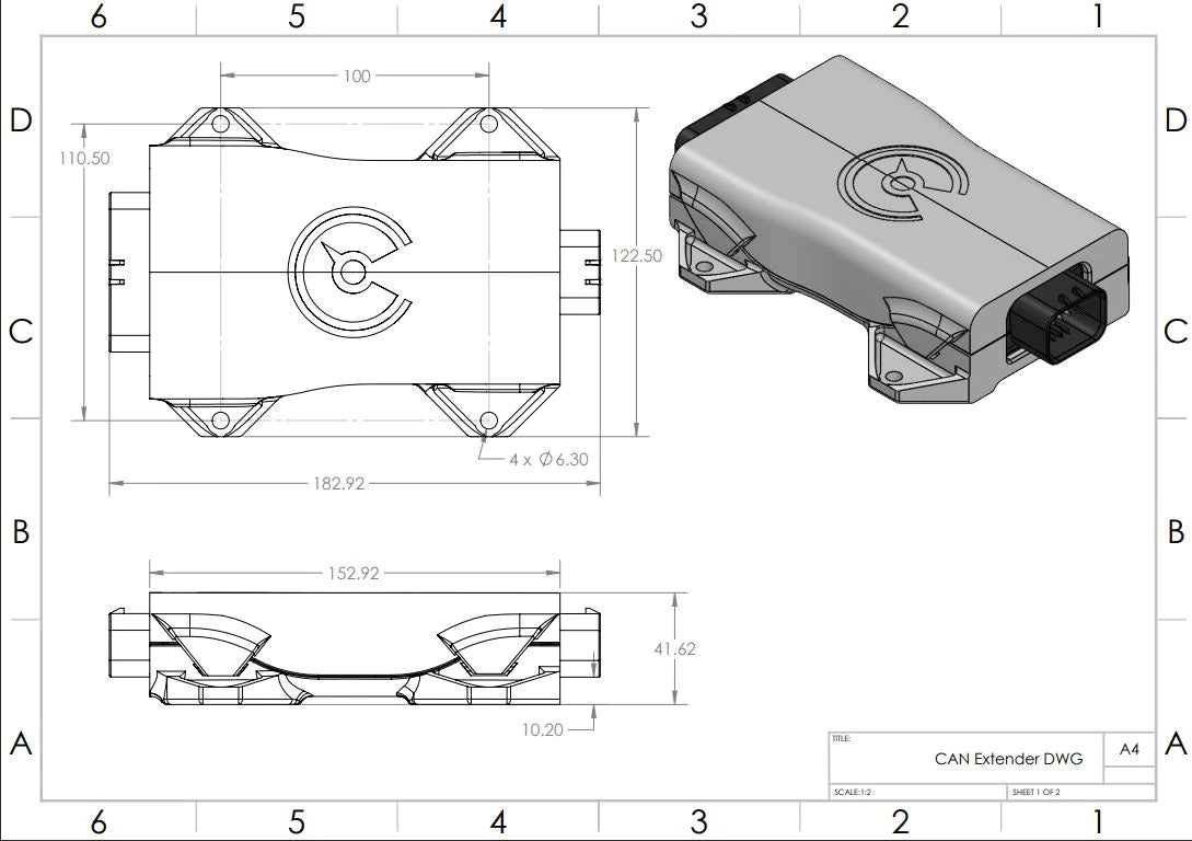 Powertune Digital Display CAN I/O Extender