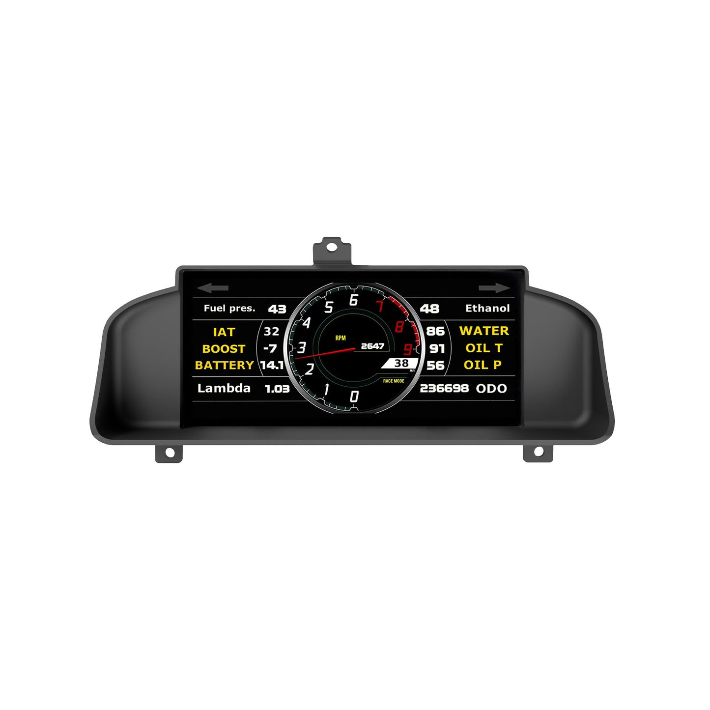 Powertune Digital Ultrawide Dash Recessed Cluster Mount (display sold separately)