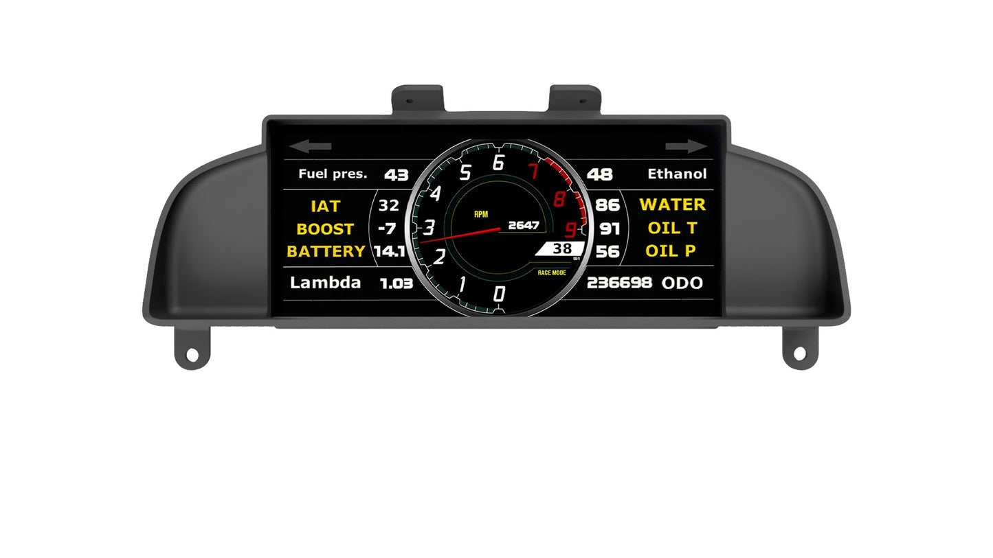 Powertune Digital Ultrawide Dash Recessed Cluster Mount (display sold separately)