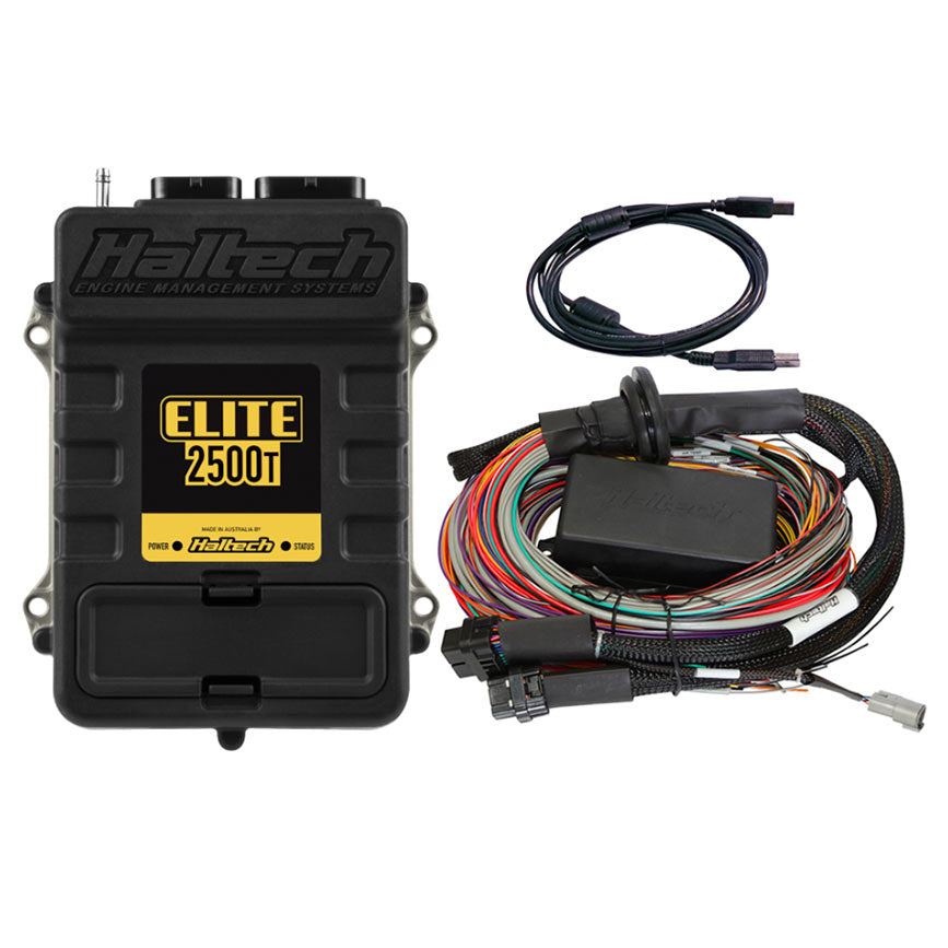 Haltech Elite 2500T ECU + Premium Universal Wire-in Harness Kit Length: 2.5m (8')