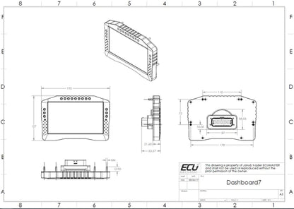 ECUMASTER 7" ADU7 Race Dash Display - Rev.2, IP65