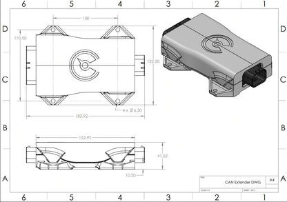 Powertune Digital Display CAN I/O Extender